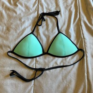 Aqua neoprene bikini top